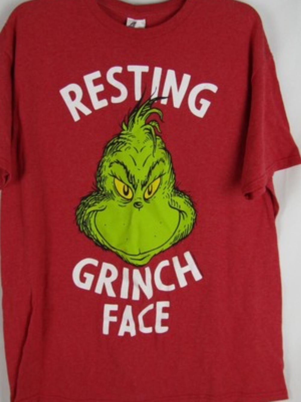 Resting Grinch Face Shirt-Red-Christmas-Dr. Seuss-Holidays-The Grincc M